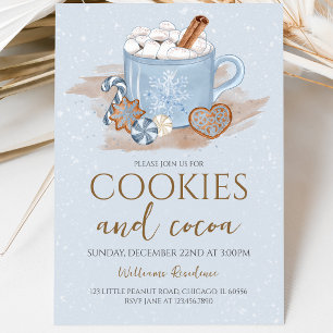 Convite Festa de Natal com Biscoitos e Cacau