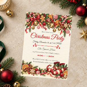 Convite Festa de Natal com Cana de Açúcar Caprichosa