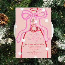 Festa de Natal com Champanhe Arco Rosa Jingle e Mi