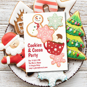 Convite Festa de Natal com Cookies e Cacau