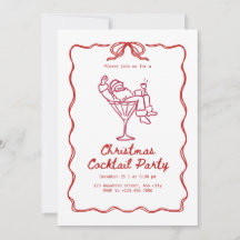 Festa de Natal com coquetel de Santa, divertida e 