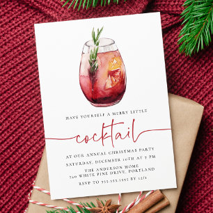 Convite Festa de Natal com Coquetel Sangria Alegre