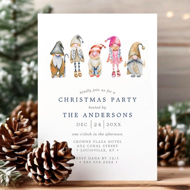 Convite Festa de Natal com Elfos Gnomos Escandinavos em Aq (Criador carregado)