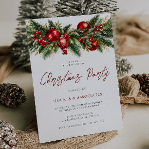 Convite Festa de Natal Corporativa Clássica de Natal
