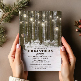 Convite Festa de Natal Corporativa de Inverno Rústico