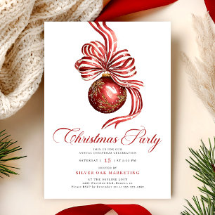 Convite Festa de Natal Corporativa Elegante