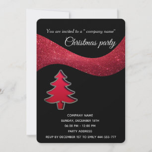 Convite Festa de Natal corporativa simples e elegante de p