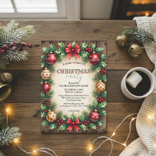 Convite Festa de Natal Corporativo do Arco Vermelho de Woo