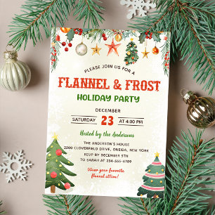 Convite Festa de Natal Cozy Flannel e Frost