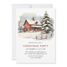 Festa de Natal da Barn da Fazenda Vermelha Retro