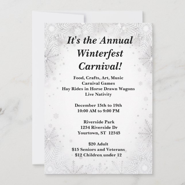 Convite Festa de Natal da Bela Inverno (Frente)