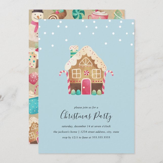 Convite Festa de Natal da Casa de Pão feliz (Frente/Verso)