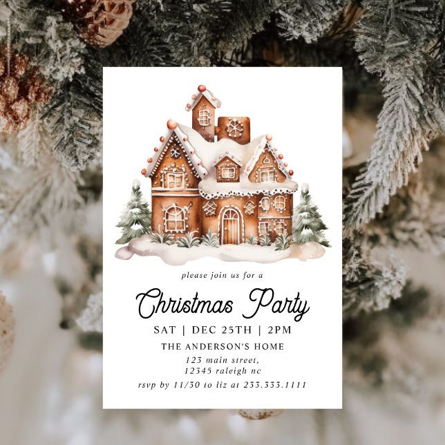 Convite Festa de Natal da Casa de Pão Moderno (Criador carregado)