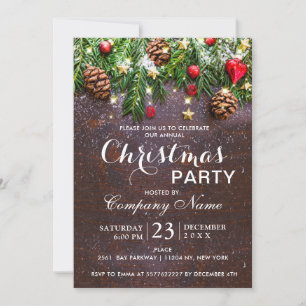 Convite Festa de Natal da Companhia Corporativa Russa Pine