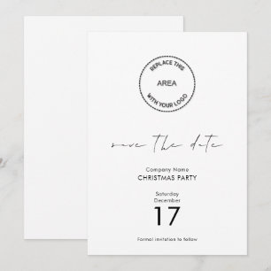 Convite Festa de Natal da Companhia de Logotipo Mínimo Sal