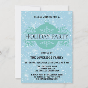 Convite Festa de Natal da Elegant Blue Company - neve