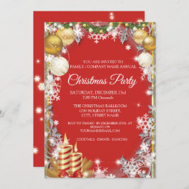 Convite Festa de Natal da Elegante Red Corporate