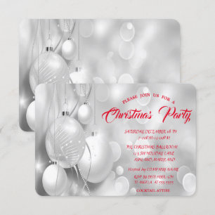 Convite Festa de Natal da Empresa de Bolas de Natal de Pra