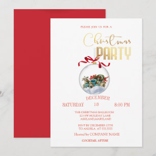 Convite Festa de Natal da Empresa de Carros Retro