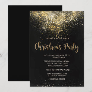 Convite Festa de Natal da Empresa de Confetes Dourados Ele
