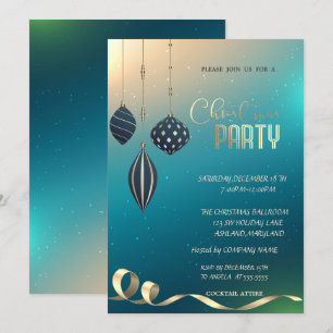 Convite Festa de Natal da Empresa de Enfeites de Natal
