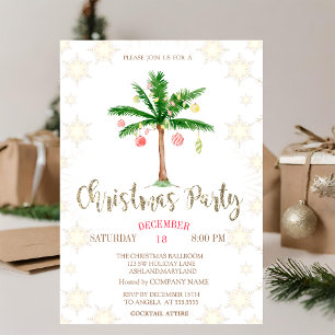 Convite Festa de Natal da Empresa Palmeira Árvore de Natal