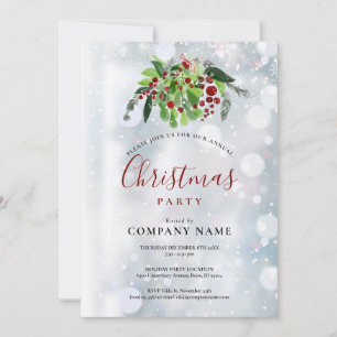 Convite Festa de Natal da Empresa Vermelha de Natal