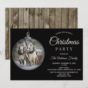 Convite Festa de Natal da Família de Cavalos e Madeira Rús