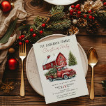 Convite Festa de Natal da Família Russa do Caminhão Vermel<br><div class="desc">Vintage Red Truck Rustic Family Convite de festas de Natal - Você é convidado para uma comemoração de festas emocionante com nosso Convite de festas de Natal da família russa Vintage Red Truck. Imaginem uma encantadora cena rural: um celeiro vermelho acolhedor e curvado, que se ergue orgulhosamente contra o pano...</div>