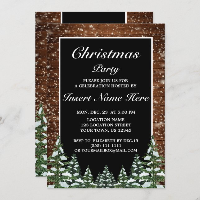 Convite Festa de Natal da Floresta e Madeira Negra (Frente/Verso)