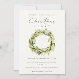 Convite Festa de Natal da Foliage Green Winter Wreath
