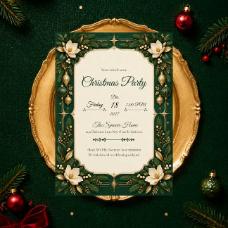 Convite Festa de Natal da Magnólia Esmeralda