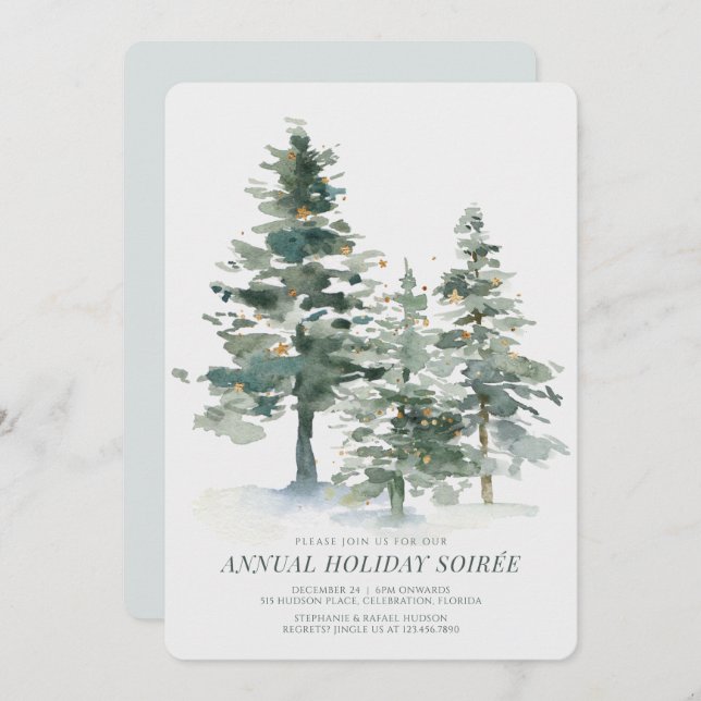 Convite Festa de Natal da Pine Forest (Frente/Verso)