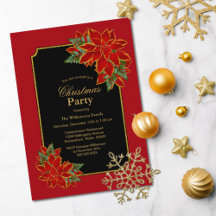 Festa de Natal da Poinsettia Vermelha e Negra