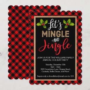 Convite Festa de Natal da Xadrez Mingle e Jingle Buffalo