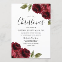 Festa de Natal das Flores Vermelhas Elegantes Burg