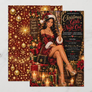 Convite Festa de Natal das Meninas à Noite