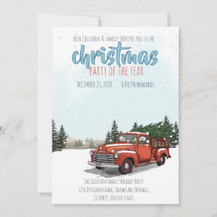 Convite Festa de Natal de Caminhão Antigo – Inverno Festiv