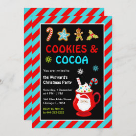 Convite Festa de Natal de Cookies e Cacau Quente