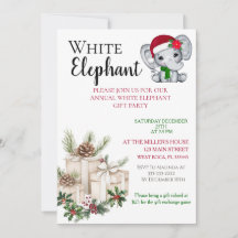 Festa de Natal de Elefante Branco para Crianças Mo