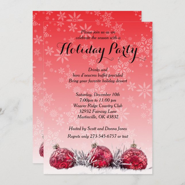 Convite Festa de Natal de Férias (Frente/Verso)