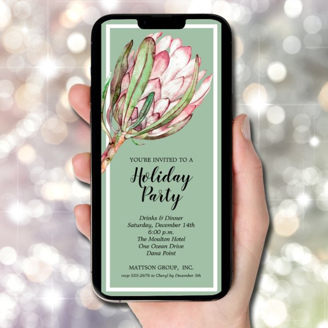 Convite Festa de Natal de Férias Chic Floral (Chic Floral Holiday Christmas Party Invitations - INSTANT DOWNLOAD and/or PRINTED)