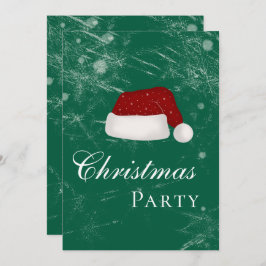 Convite Festa de Natal de Férias de Chapéu de papai noel I