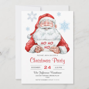 Convite Festa de Natal de Férias Feriado de Natal Ho Ho H