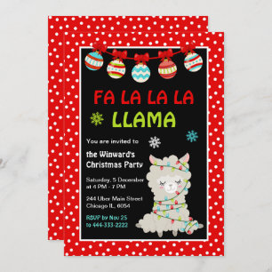 Convite Festa de Natal de Férias Llama