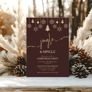 Convite Festa de Natal de Férias Mínimas e Modernas