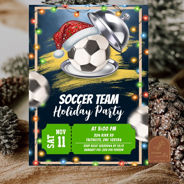 Convite Festa de Natal de Futebol (Criador carregado)