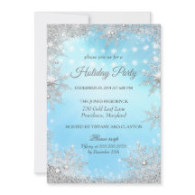 Festa de Natal de Inverno Prata Azul