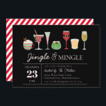 Convite Festa de Natal de Jingle e Mingle Cocktails<br><div class="desc">Convite de festas de Natal Jingle e Mingle Cocktails</div>