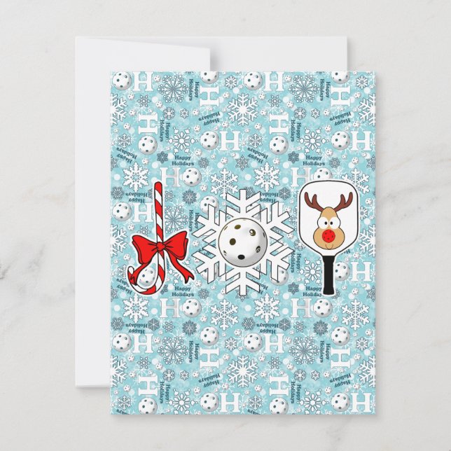 Convite Festa de Natal de Joball Snowball Azul Icy (Frente)